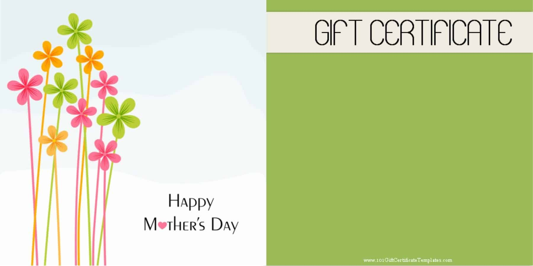 Mother's Day Gift Certificate Templates Regarding Spa Day Gift Certificate Template