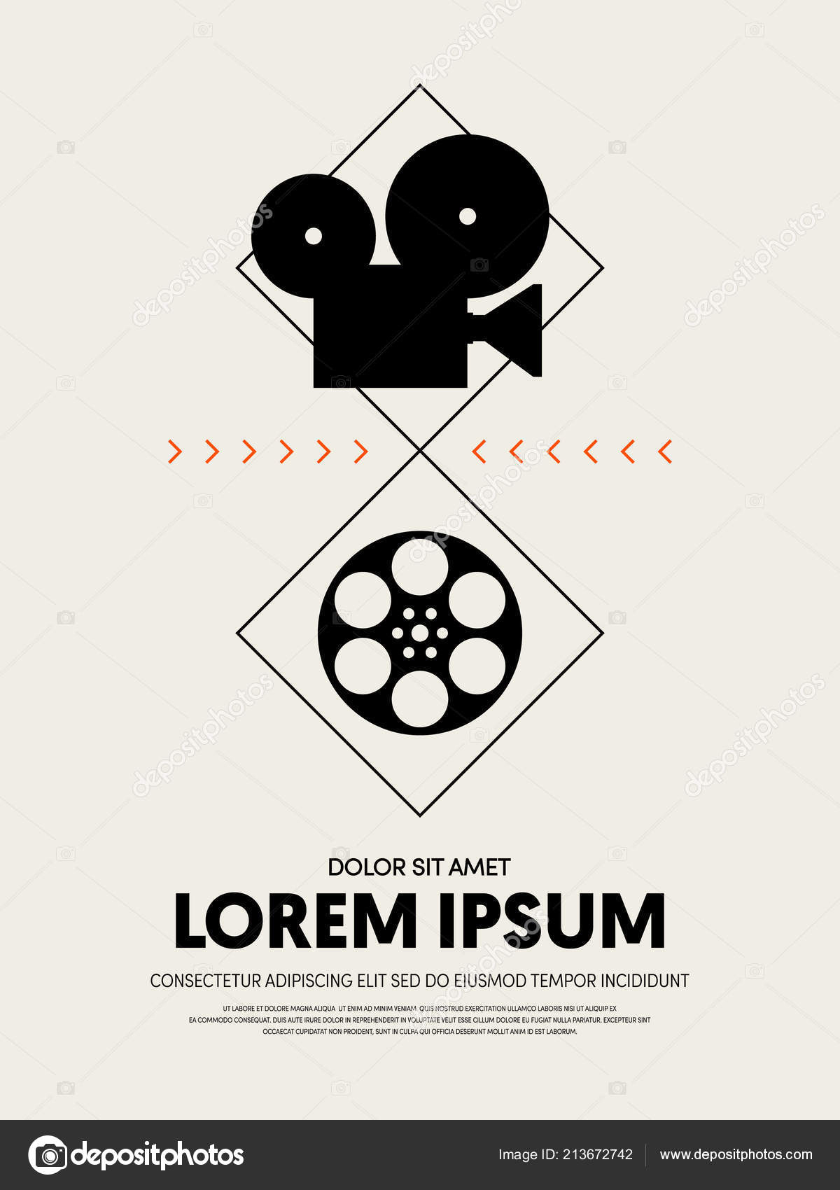 Movie Film Festival Poster Template Design Modern Retro In Film Festival Brochure Template