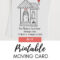 Moving Announcement, New Home, Moving, Change Of Address Regarding Moving Home Cards Template
