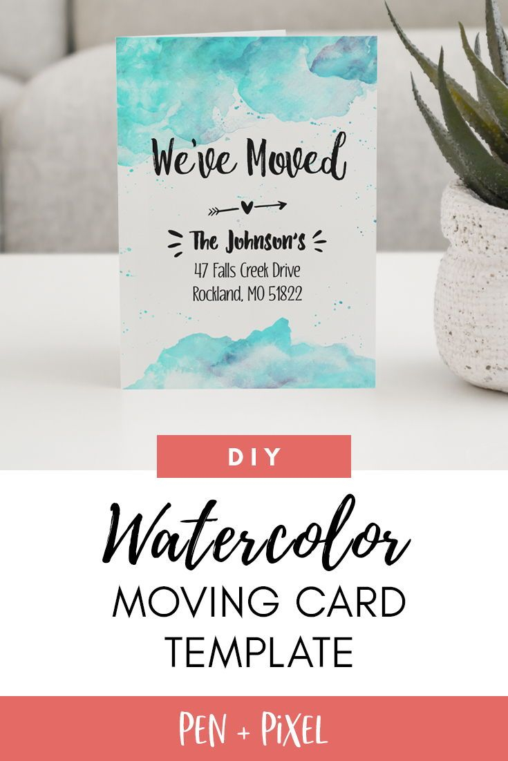 Moving Announcement, New Home, Moving, Change Of Address Within Moving Home Cards Template