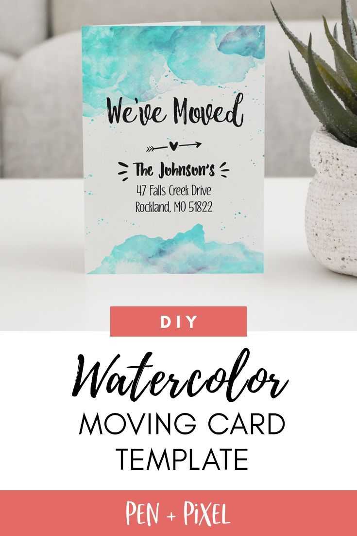 Moving Announcement, New Home, Moving, Change Of Address Within Moving Home Cards Template