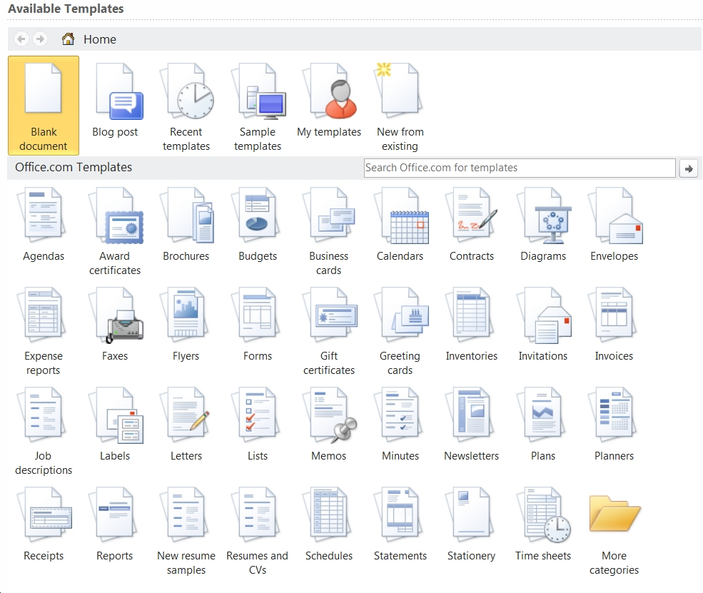 Ms Word 2010    All The Templates You Need And Then Some Intended For How To Use Templates In Word 2010