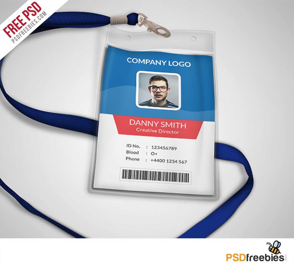 Multipurpose Company Id Card Free Psd Template | Psdfreebies For Template For Id Card Free Download