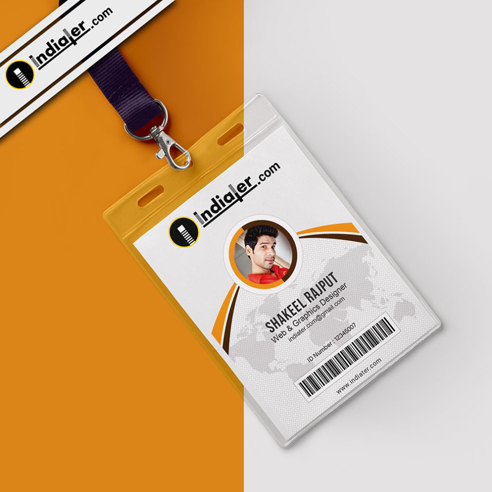 Multipurpose Corporate Office Id Card Free Psd Template Intended For Id Card Design Template Psd Free Download