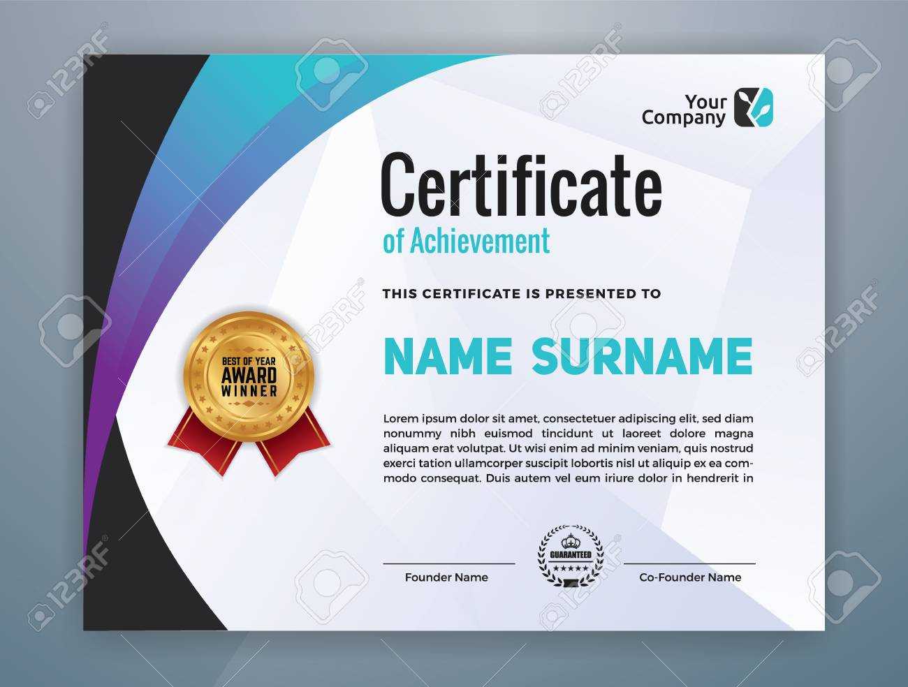 Multipurpose Modern Professional Certificate Template Design.. In Design A Certificate Template