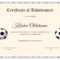 National Youth Football Certificate Template In Football Certificate Template