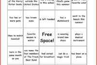 New Bingo Card Template | Leave Latter inside Ice Breaker Bingo Card Template