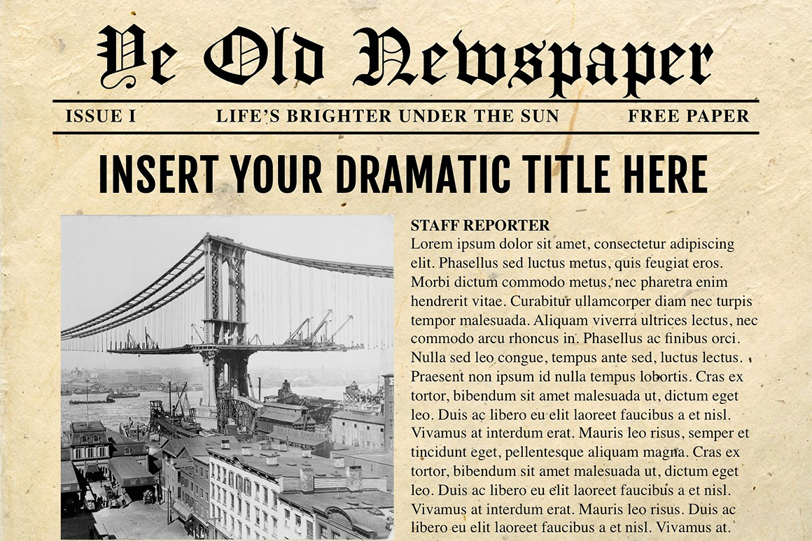 Newspaper Template For Powerpoint – Vsual For Newspaper Template For Powerpoint