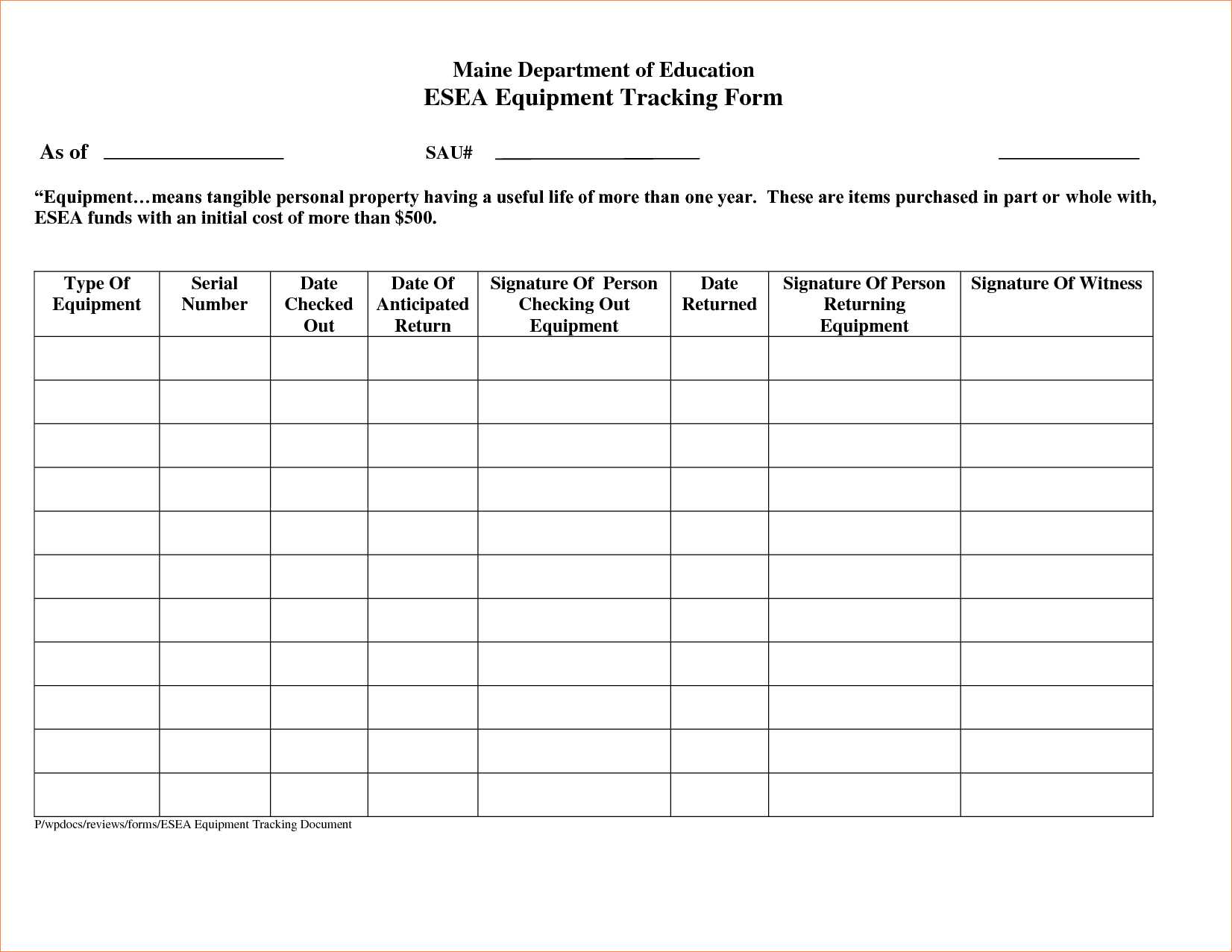 Nice Equipment Utilization Spreadsheet For Investment Regarding Equipment Fault Report Template