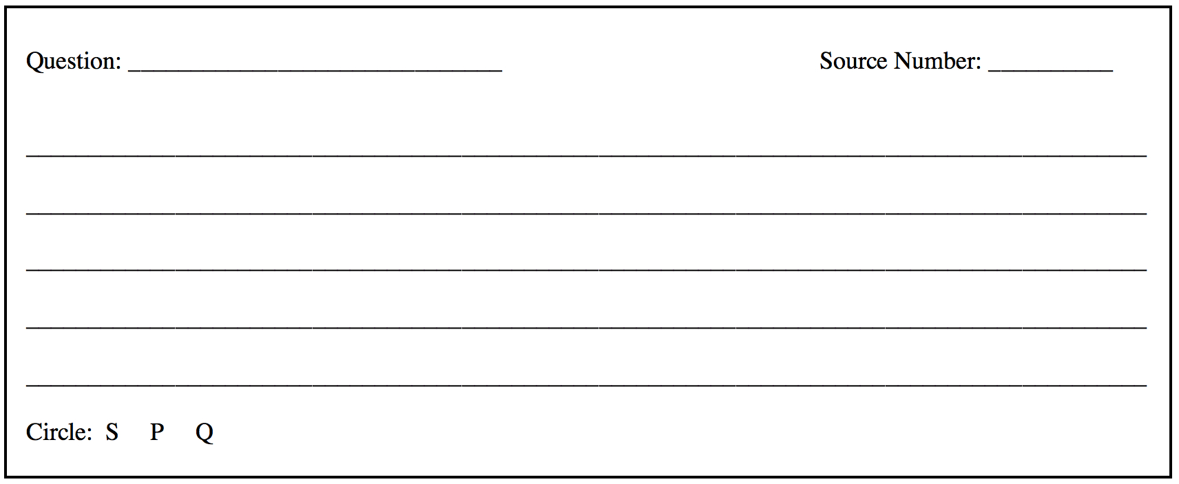 Note Card Templates For Practice | Research Toolsstead Throughout Blank Index Card Template