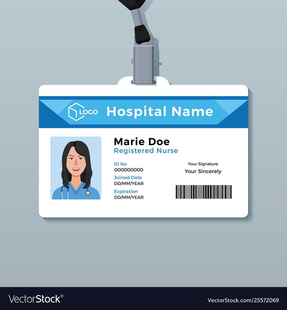 Nurse Id Card Medical Identity Badge Template Regarding Personal Identification Card Template