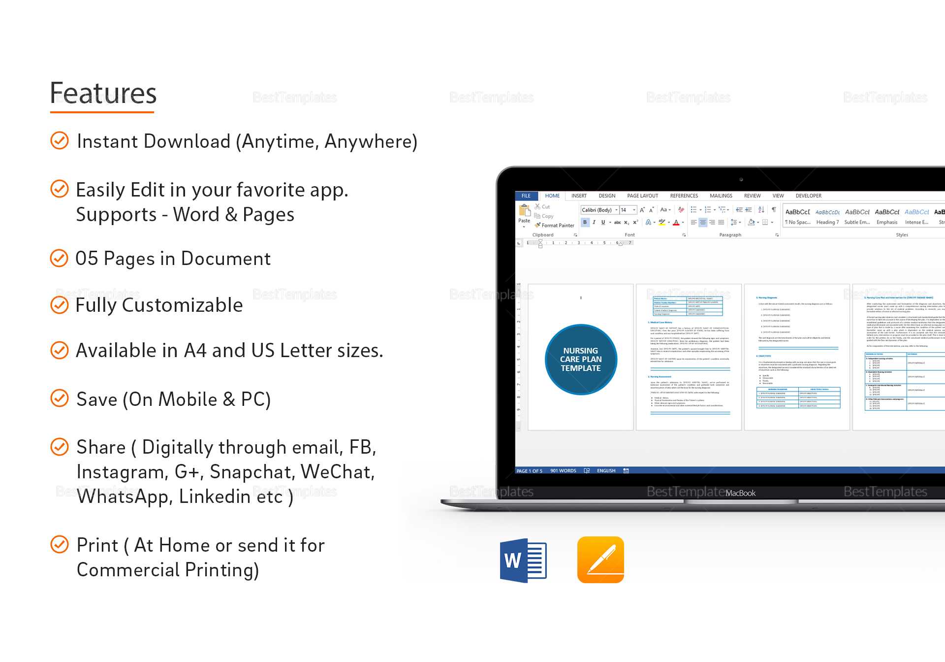 Nursing Care Plan Template For Nursing Care Plan Template Word