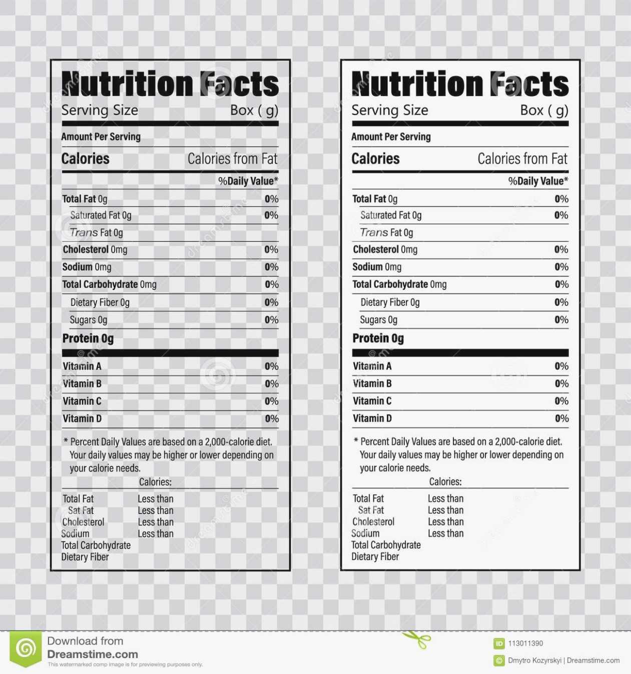 Nutrition Facts Label Template | Locksmithcovington Template With Nutrition Label Template Word