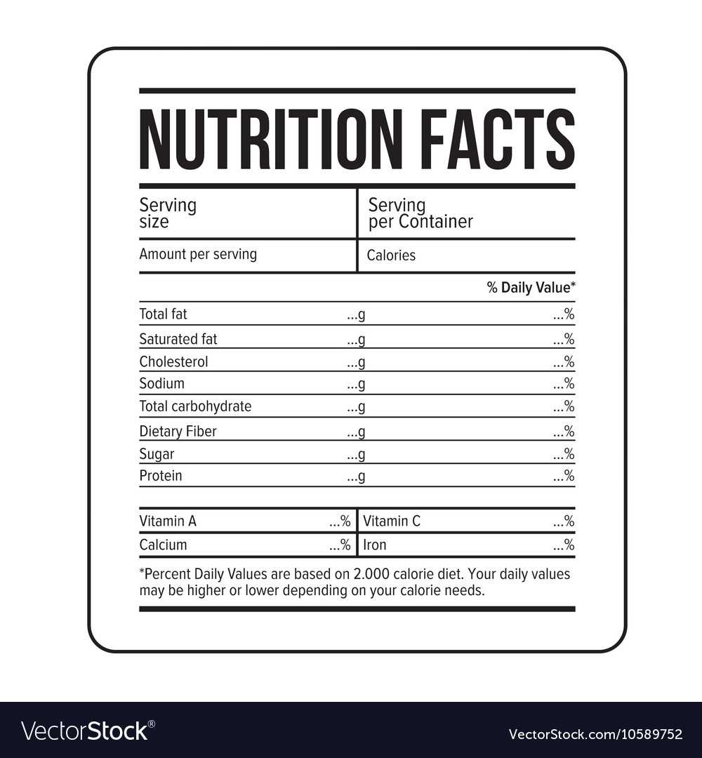 Nutrition Label Template Facts Stock Illustration Of Canada Regarding Nutrition Label Template Word