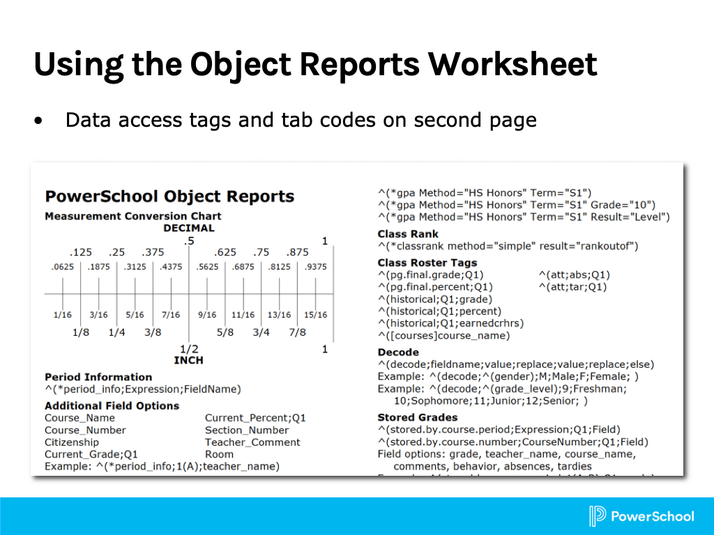 Object Reports 1: Basic Building Blocks With Powerschool Reports Templates