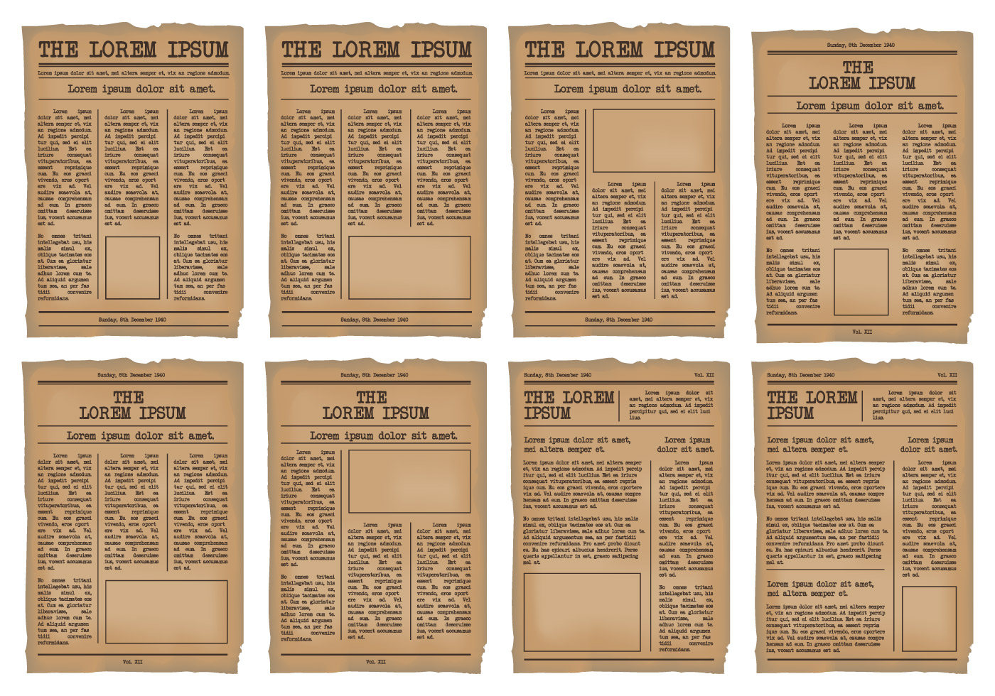 Old Newspaper Template Vector Set – Download Free Vectors With Regard To Old Newspaper Template Word Free