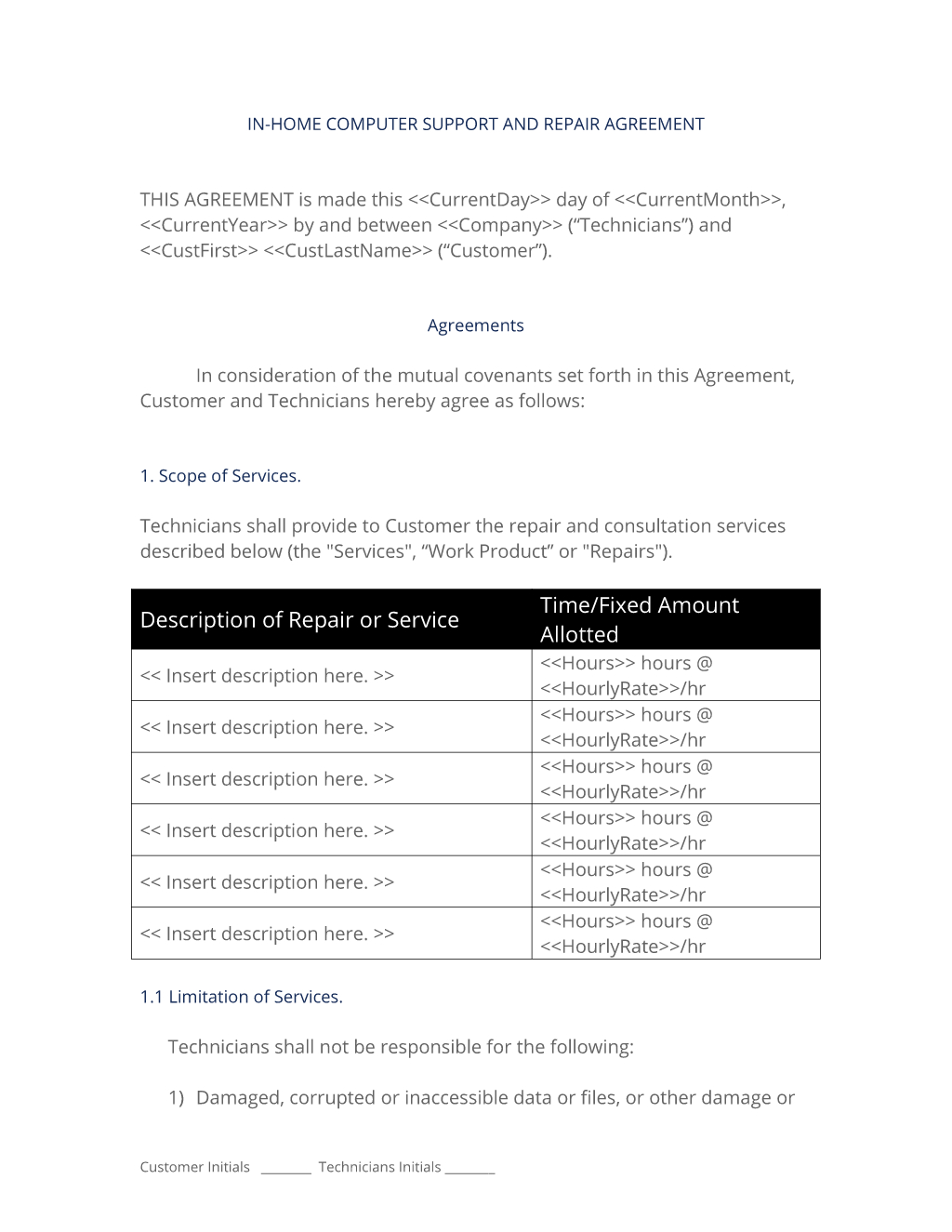 On Site Computer Repair And Support (Long) – 3 Easy Steps For Computer Maintenance Report Template