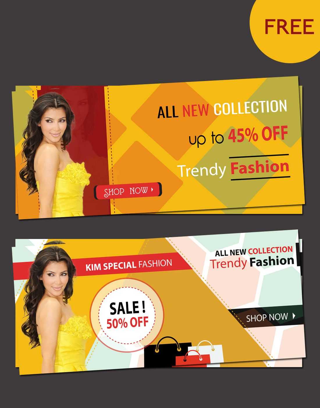 Online Shopping Banner Templates | Free Website Psd Banners For Free Online Banner Templates