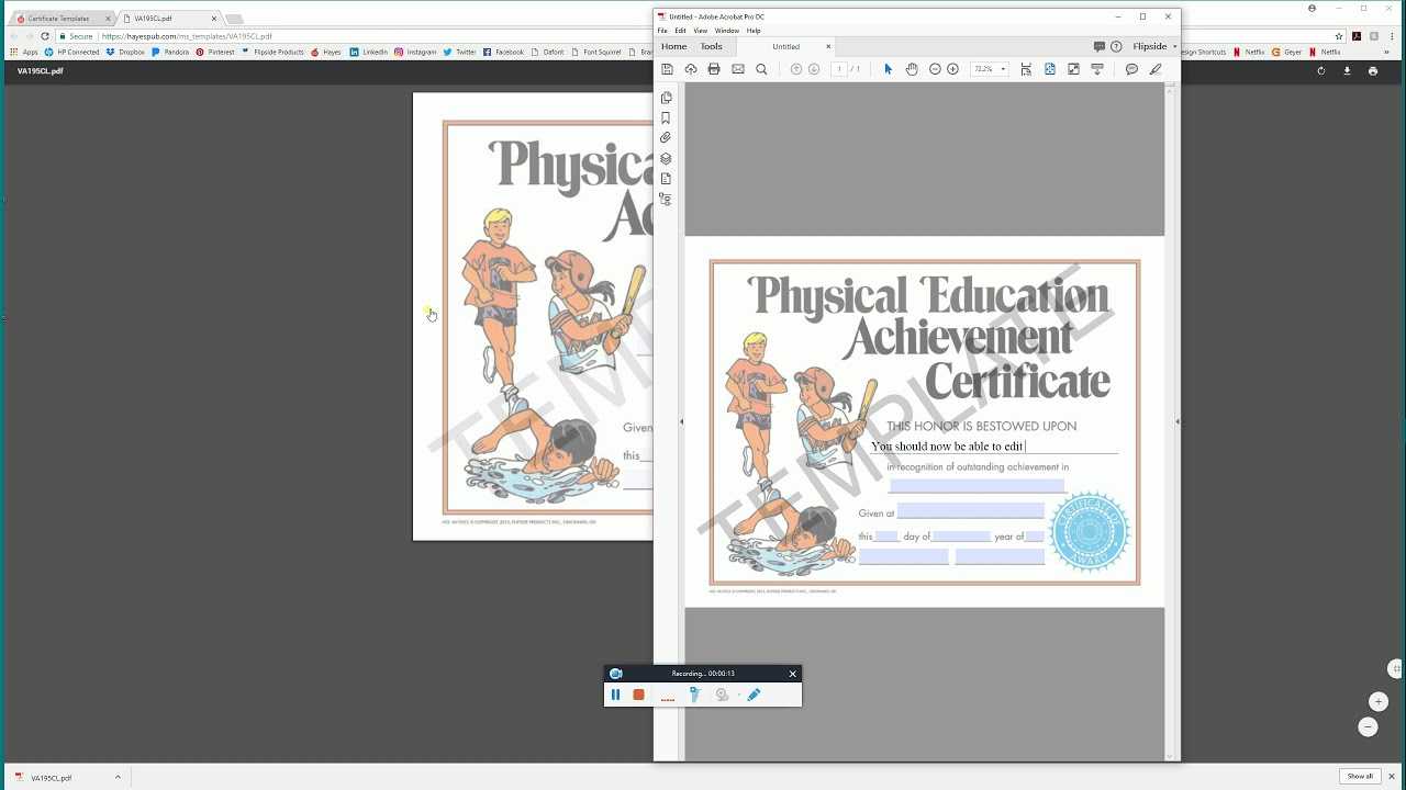 Open In Acrobat – Hayes Publishing Certificate Templates With Regard To Hayes Certificate Templates