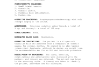 Operative Report inside Operative Report Template