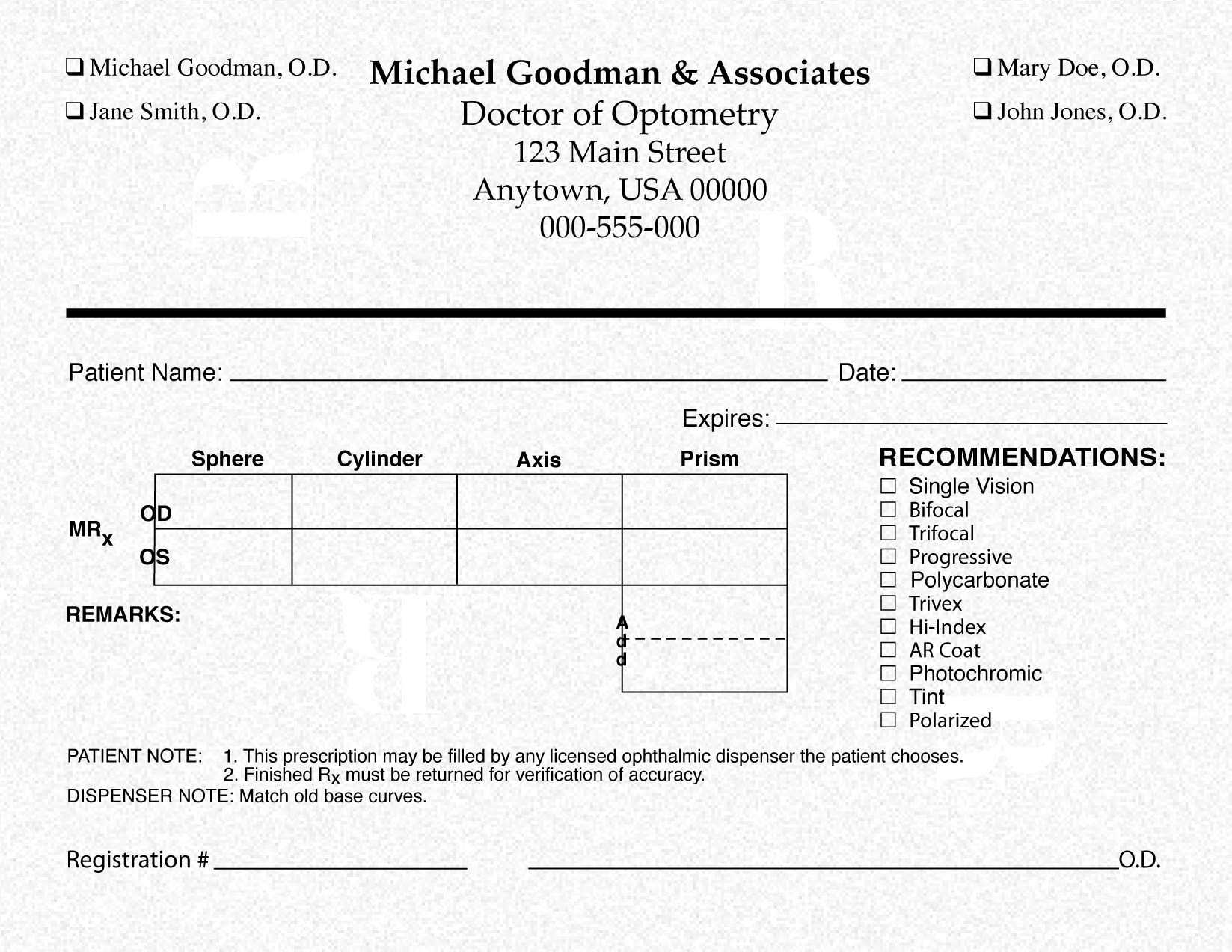 Optometrist's Prescription Pad | Eye Pad | Optometry, Will Smith With Doctors Prescription Template Word