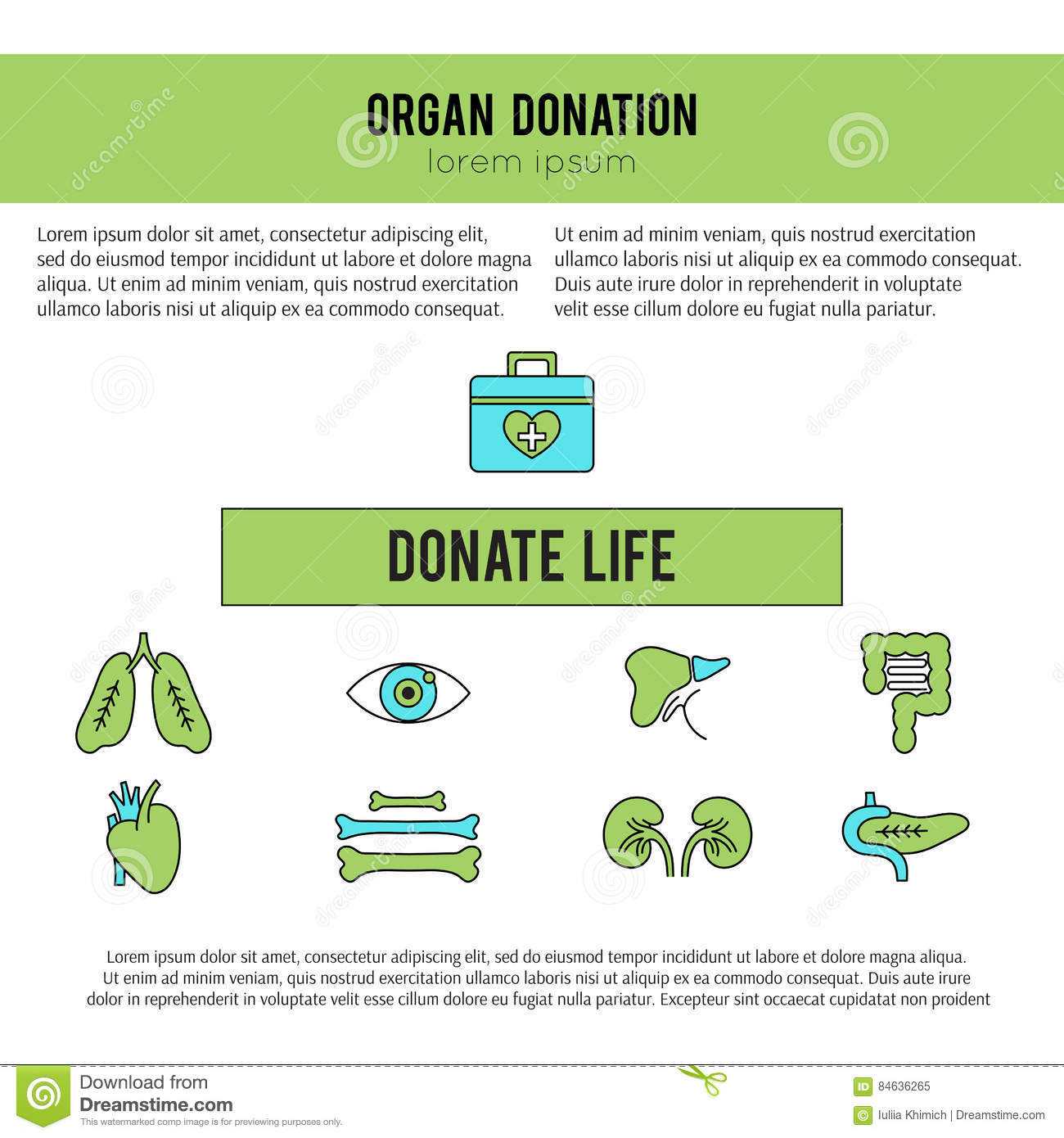 Organ Donation Template Stock Vector. Illustration Of Regarding Organ Donor Card Template