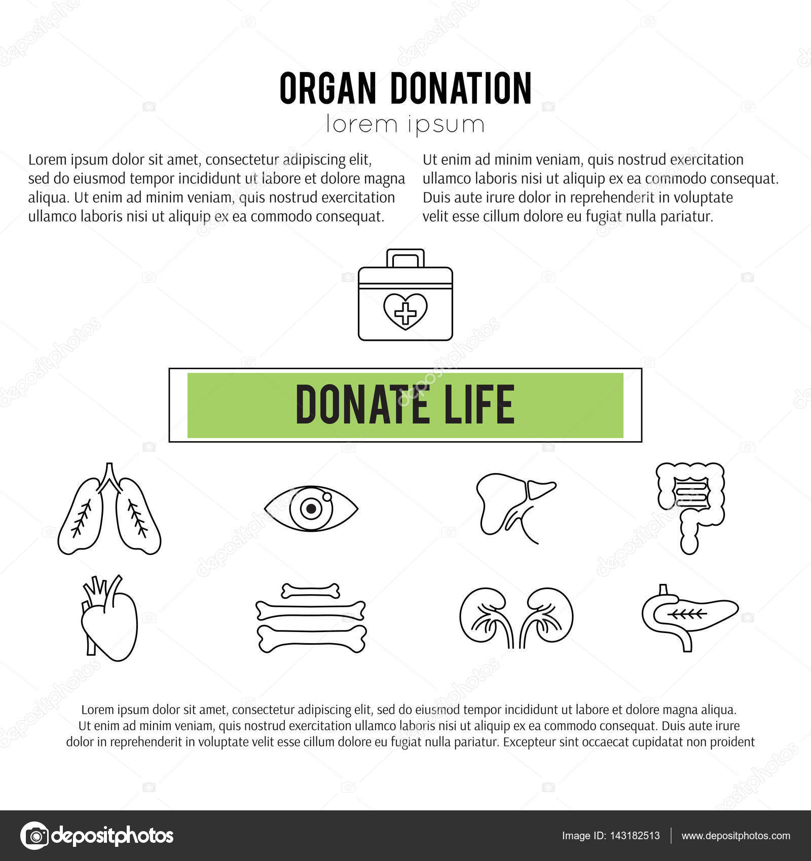 Organ Donation Template — Stock Vector © Julia Khimich Pertaining To Organ Donor Card Template