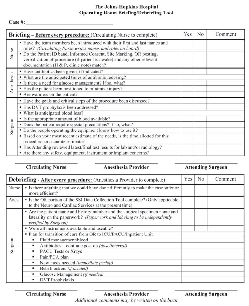 Original Briefing And Debriefing Form | Download Scientific For Debriefing Report Template