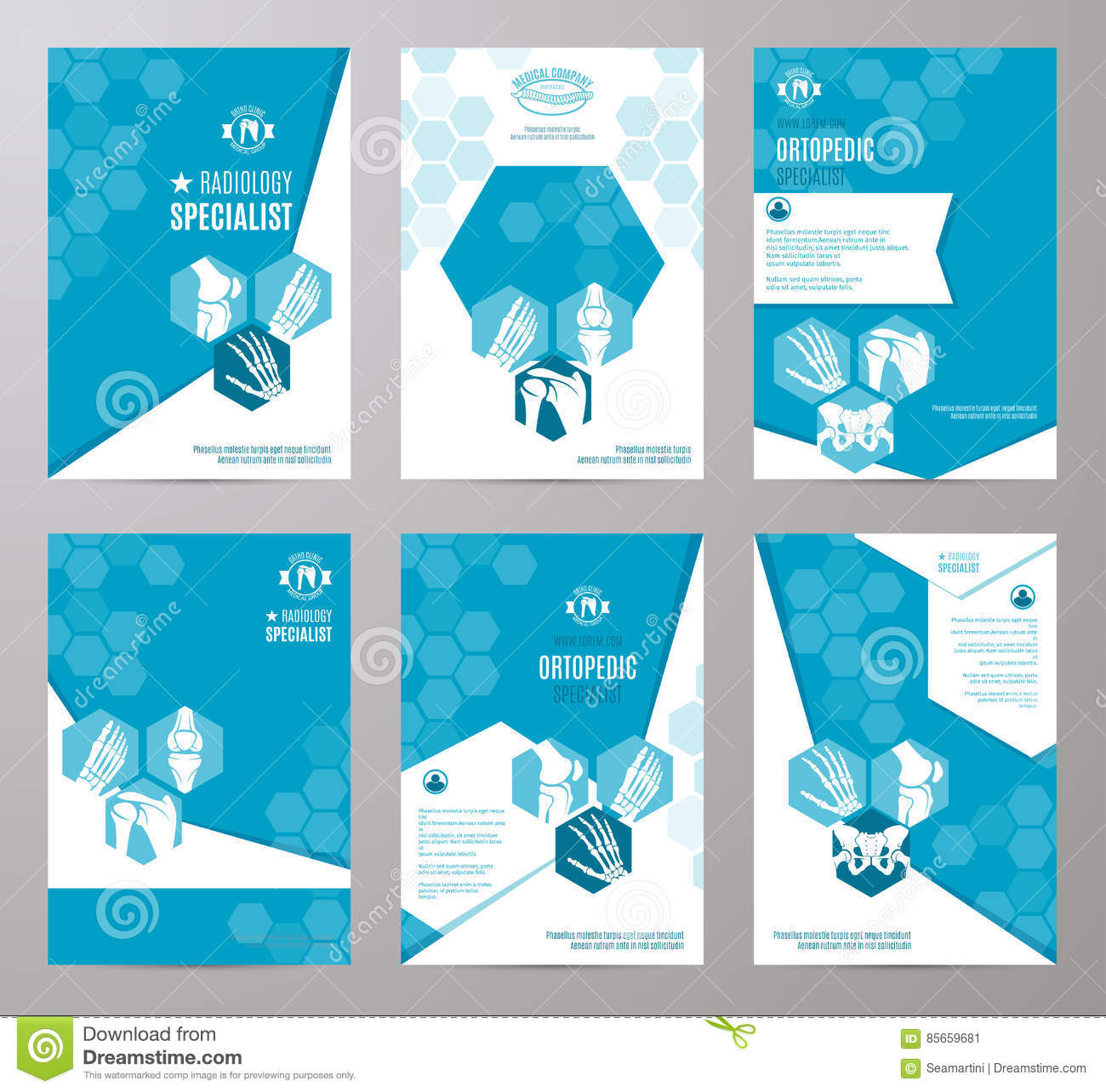 Orthopedics And Radiology Medicine Card Template Stock For Medical Banner Template