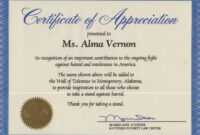 Outstanding Volunteer Certificate Template Appreciation in Recognition Of Service Certificate Template