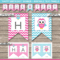 Owl Party Banner Template – Pink Intended For Diy Birthday Banner Template