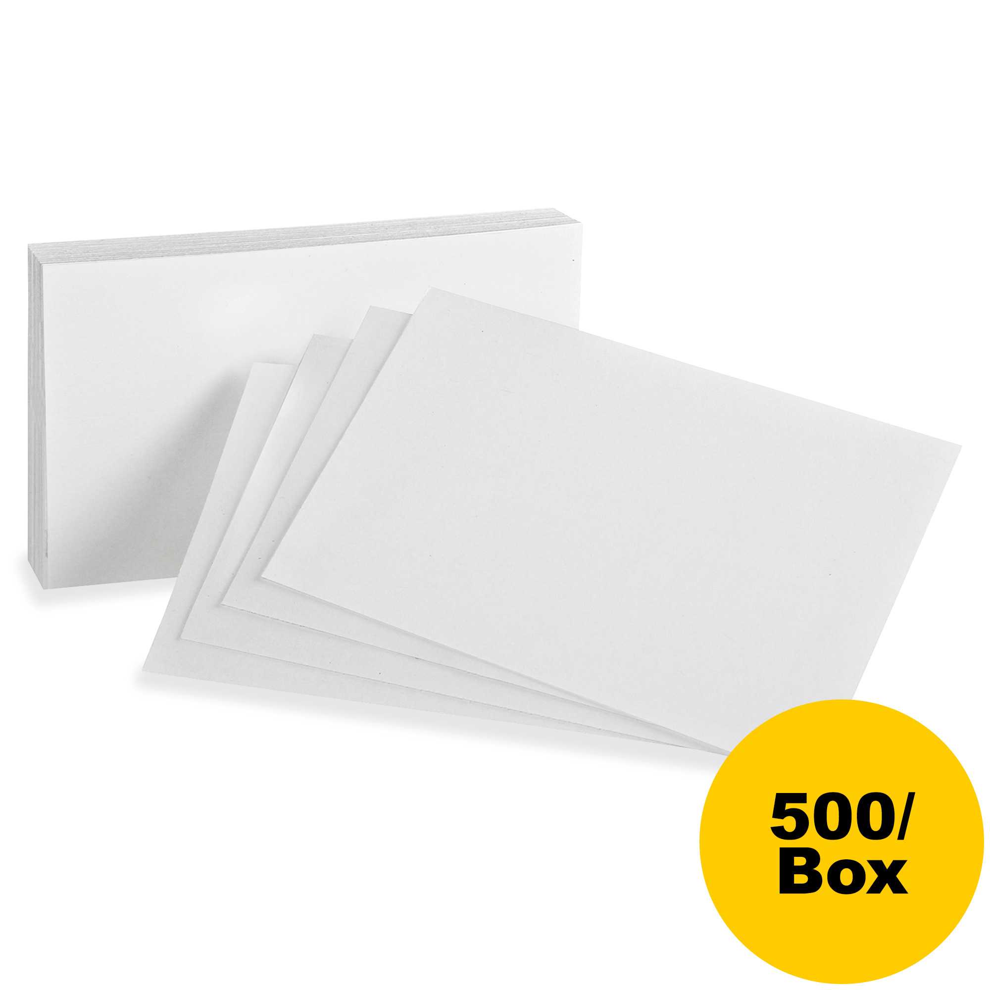 Oxford Printable Index Card – 5" X 8" – 85 Lb Basis Weight – 500 / Box –  White Inside 5 By 8 Index Card Template