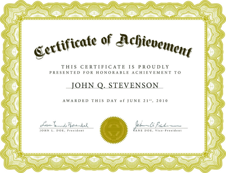Pageant Certificate Template