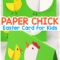 Paper Circle Hen And Chick Craft – Easter Card Idea – Easy With Easter Chick Card Template
