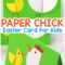 Paper Circle Hen And Chick Craft – Easter Card Idea – Easy With Easter Chick Card Template