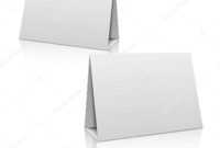 Paper Stand Template | Blank White Paper Stand Table Holder inside Card Stand Template
