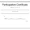 Participation Certificate Template – Free Download For Certification Of Participation Free Template