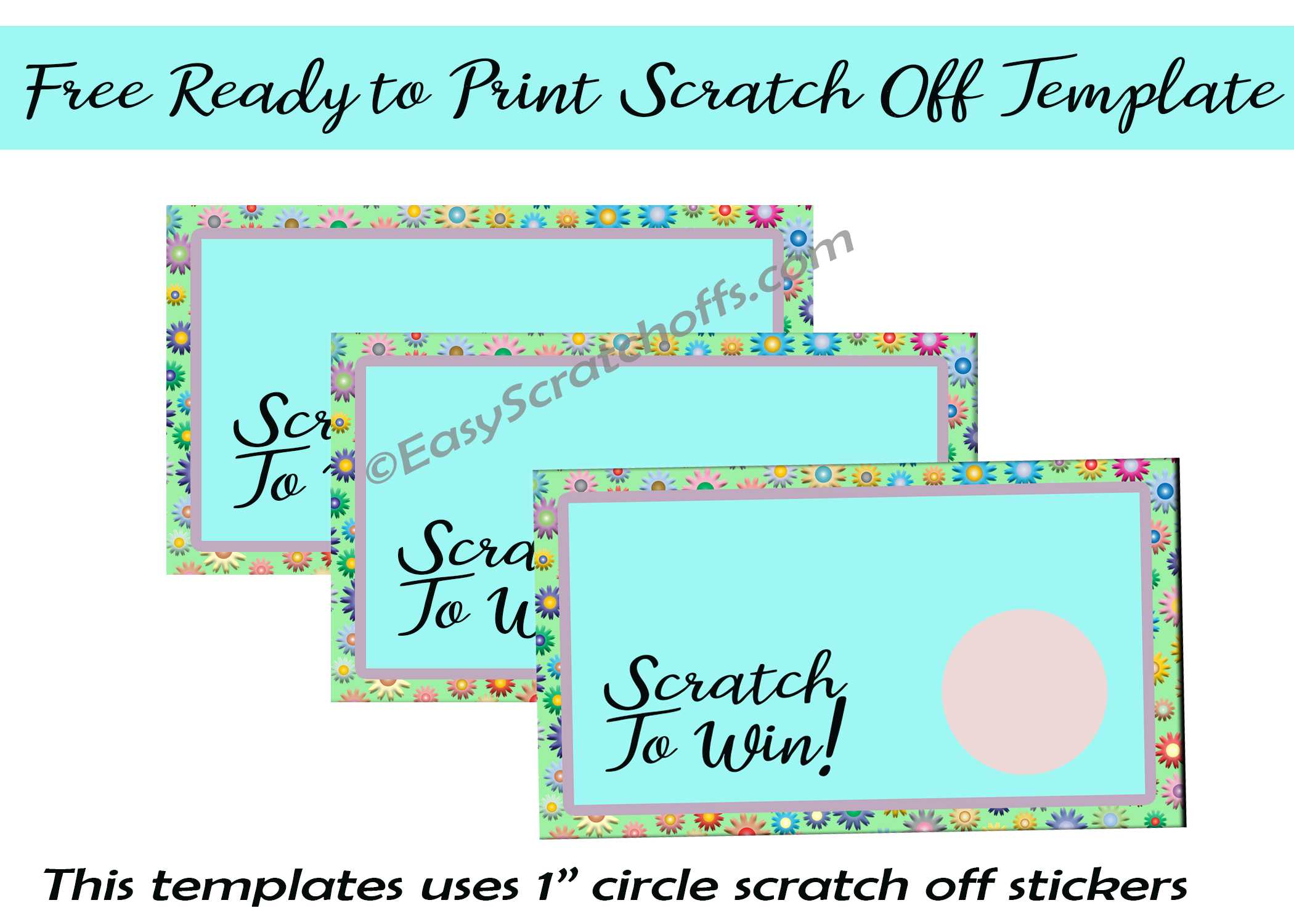 Pastel Scratch Off Card  Free Printable Regarding Scratch Off Card Templates