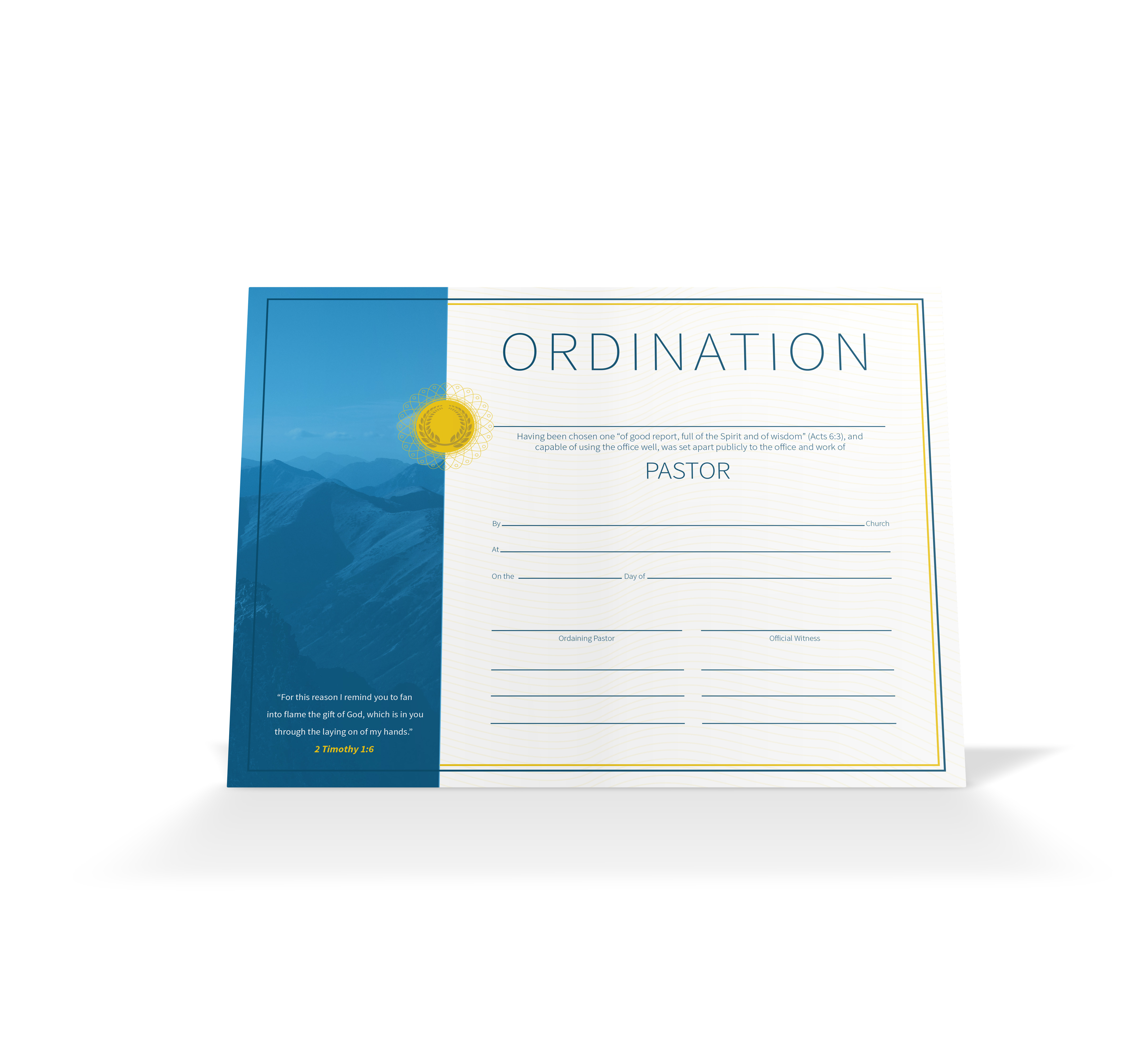 Pastor Ordination Certificate – Vineyard Digital Membership For Ordination Certificate Template
