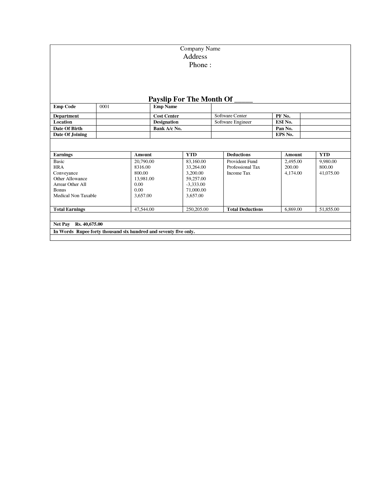 Pay Stub Template | Document Sample | Business | Newsletter Throughout Pay Stub Template Word Document