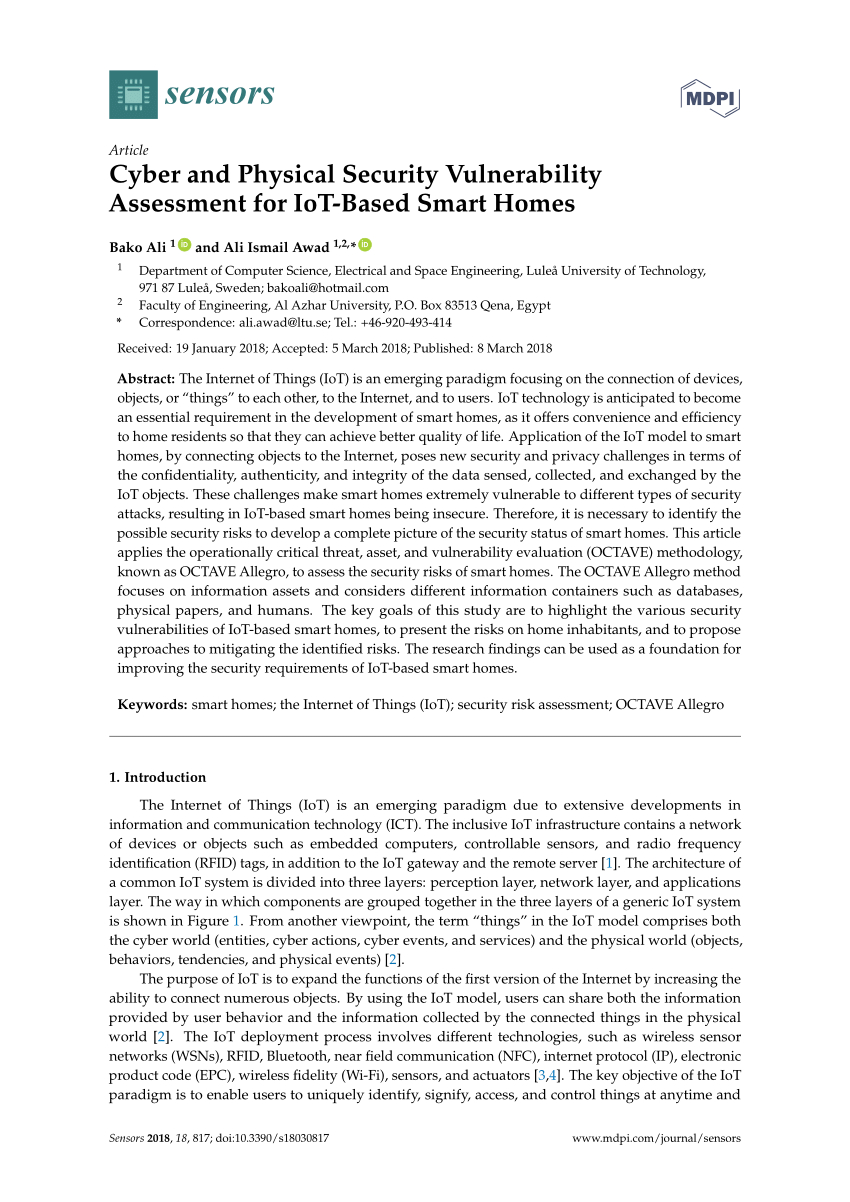 Pdf) Cyber And Physical Security Vulnerability Assessment Pertaining To Physical Security Risk Assessment Report Template