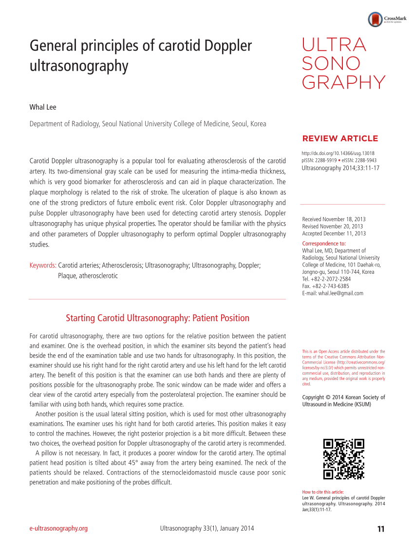 Pdf) General Principles Of Carotid Doppler Ultrasonography Within Carotid Ultrasound Report Template