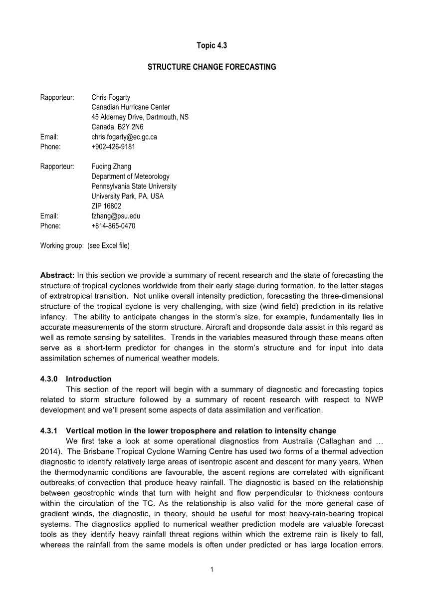 Pdf) Structure Change Forecasting – Rapporteur Report, Topic 4.3 Pertaining To Rapporteur Report Template