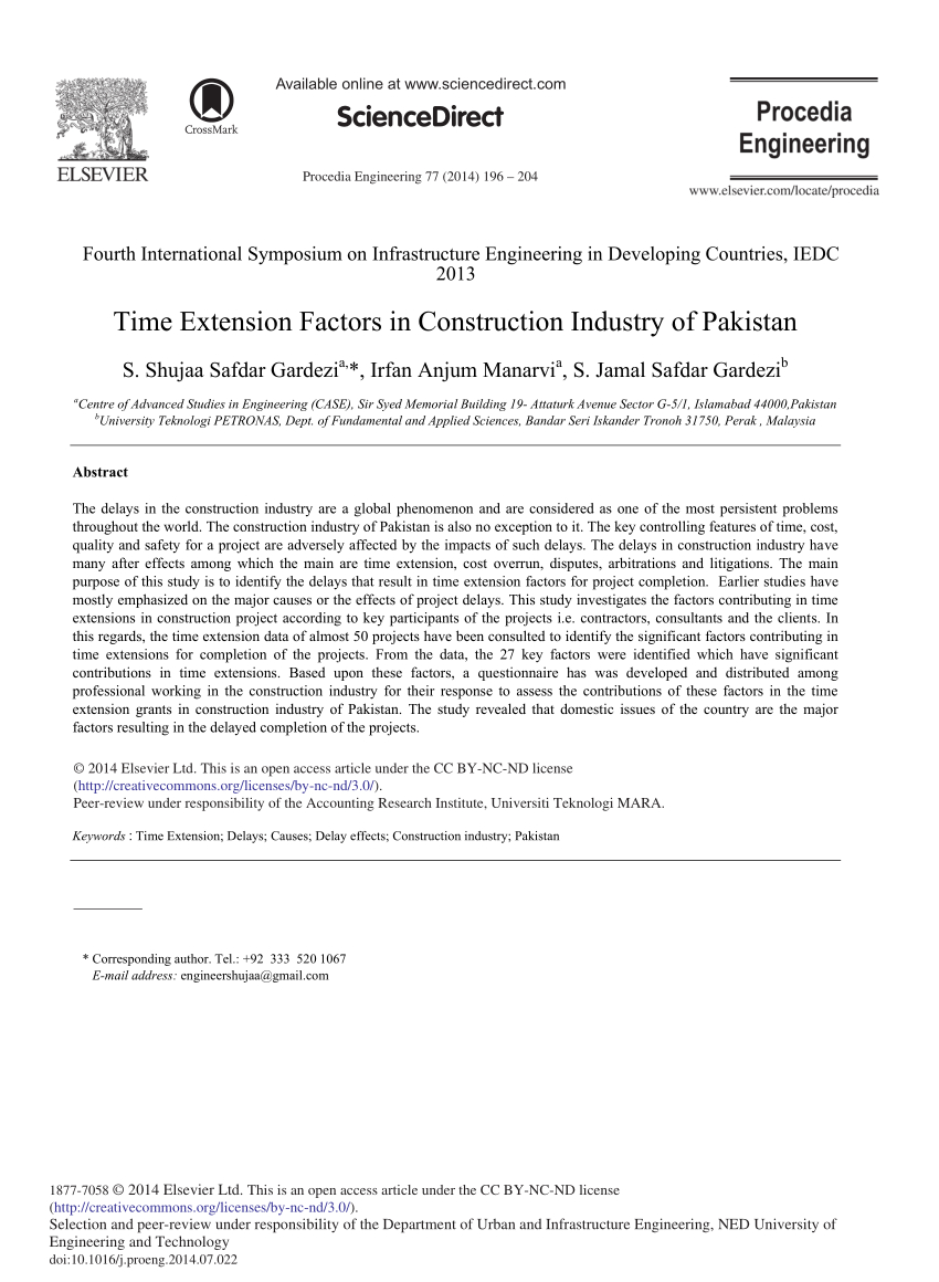 Pdf Time Extension Factors In Construction Industry Of Regarding Acceptance Card Template