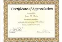 Perfect Attendance Award Certificate Template … | Award with Perfect Attendance Certificate Template