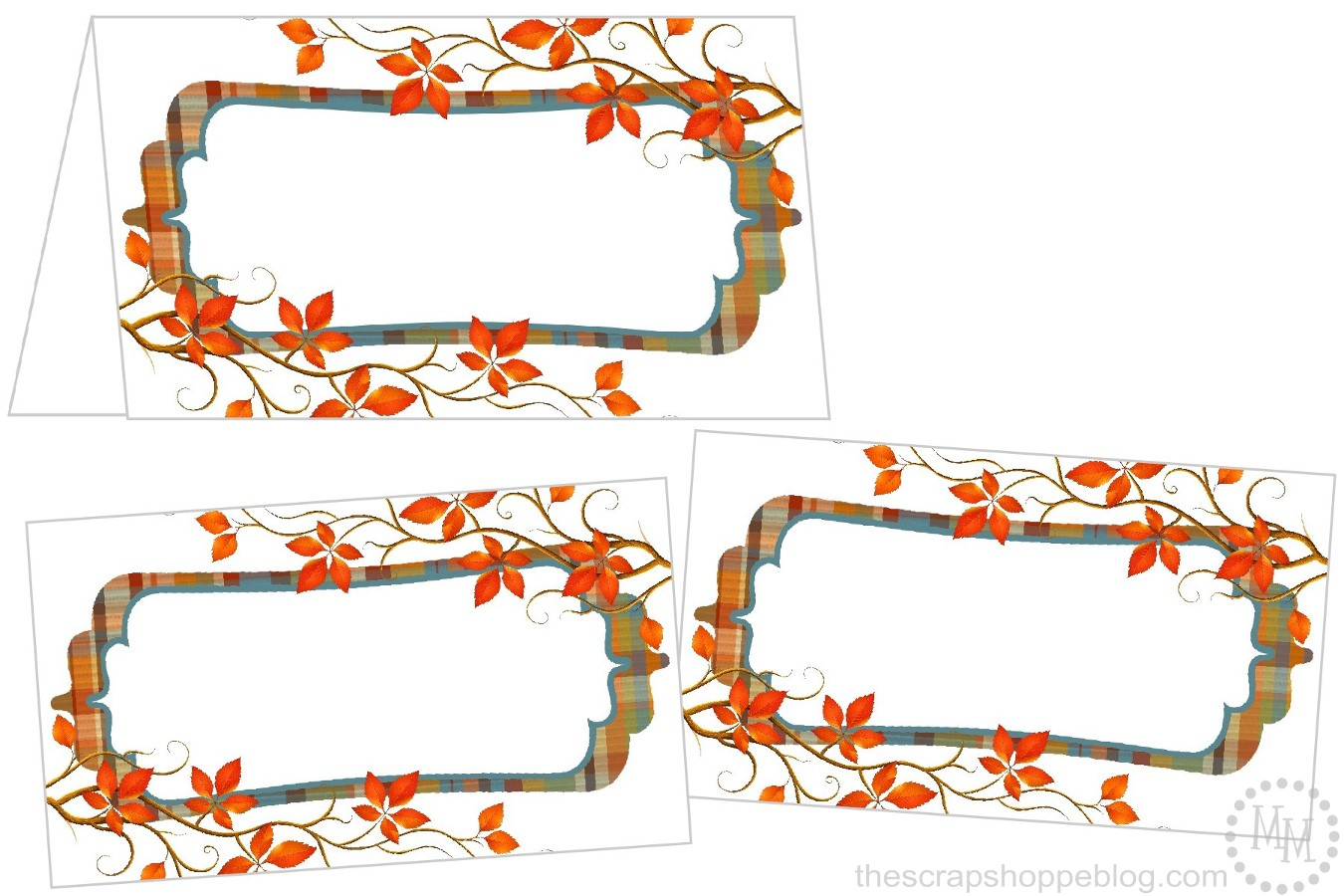 Perfectly Plaid Thanksgiving Place Cards - The Scrap Shoppe Throughout Thanksgiving Place Card Templates