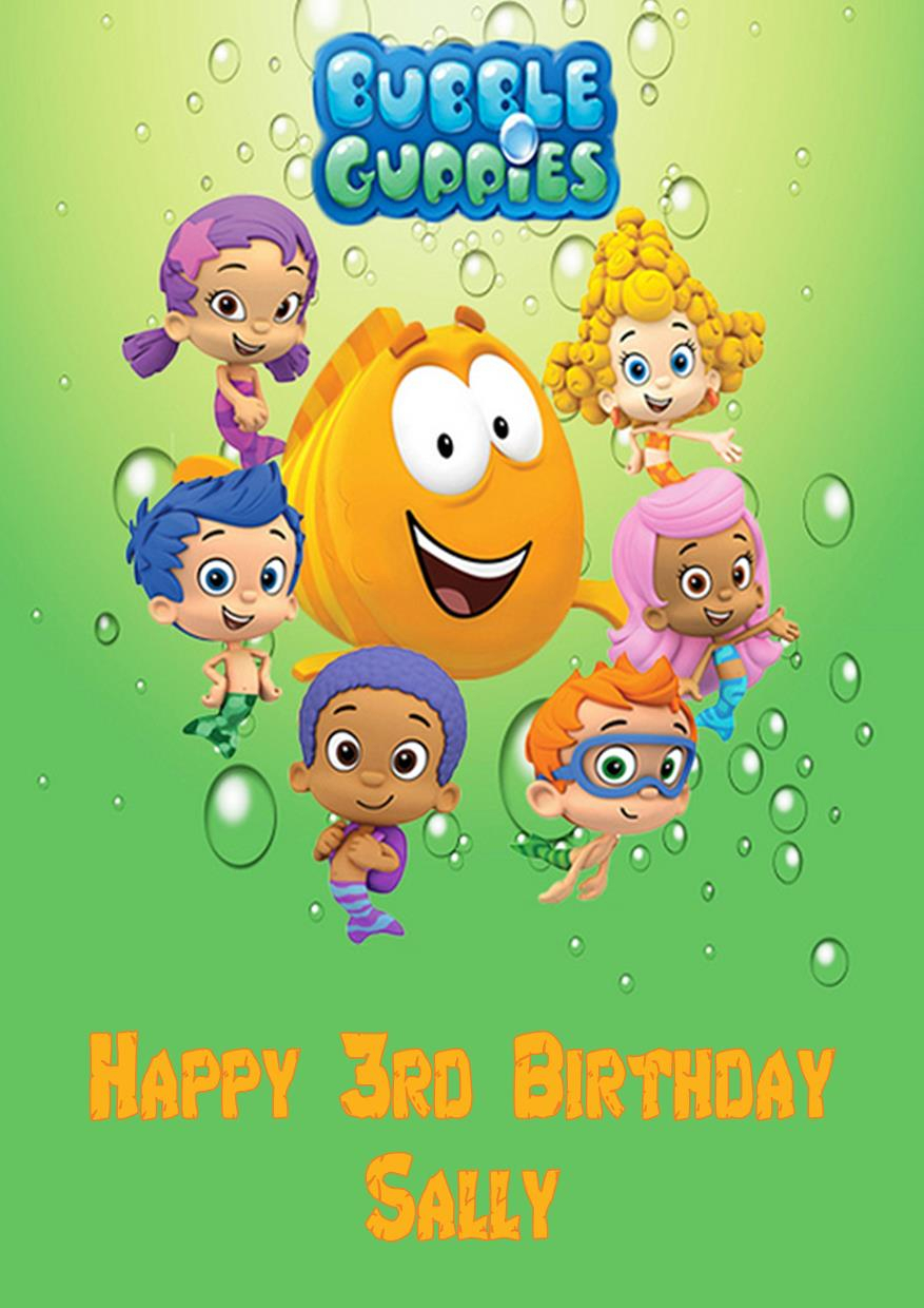 Personalised Bubble Guppies Birthday Card Intended For Bubble Guppies Birthday Banner Template