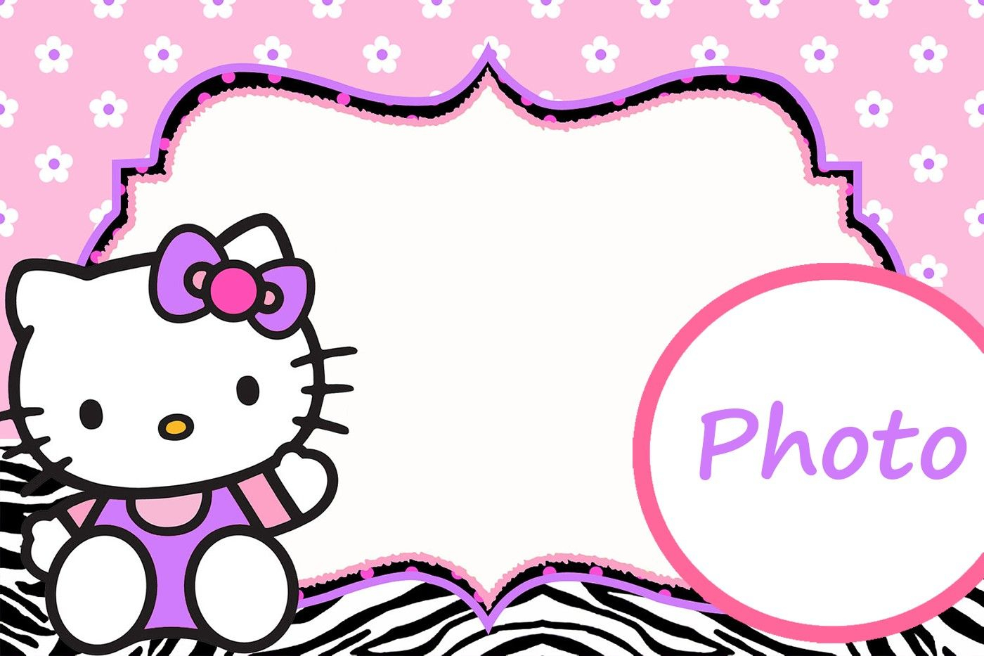 Personalized Hello Kitty Invitation Template | Janna | Hello With Regard To Hello Kitty Banner Template