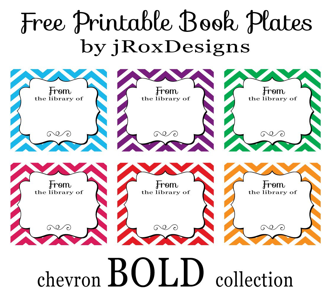 Personalized Your Library With Free Printable Chevron Book Regarding Bookplate Templates For Word