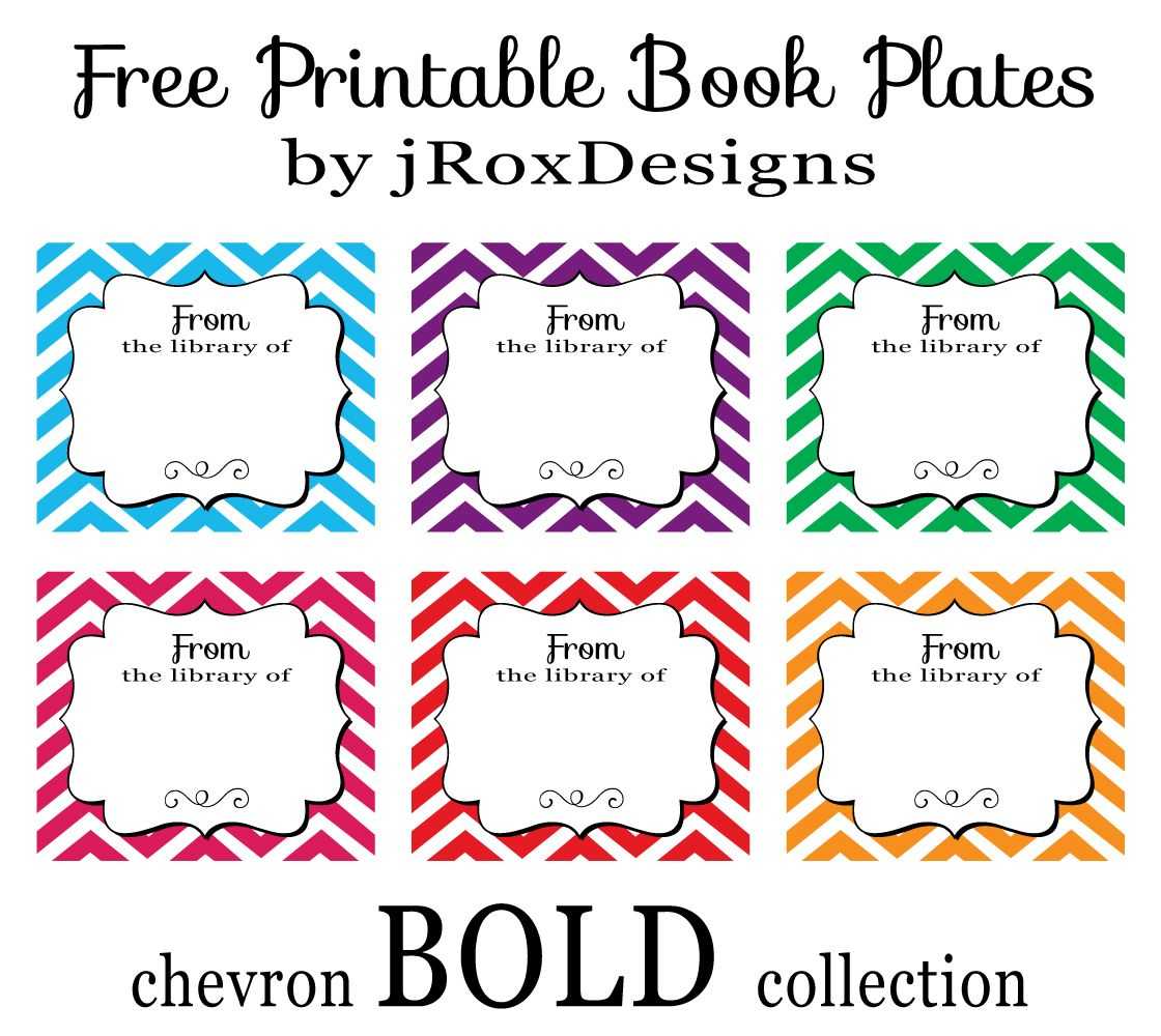 Personalized Your Library With Free Printable Chevron Book Regarding Bookplate Templates For Word